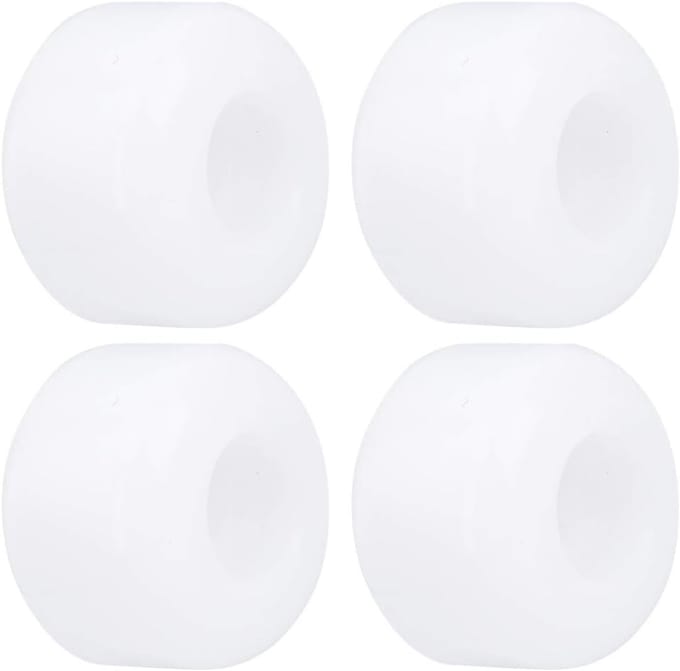 Skateboard Wielen Set - Vervangende Wielen - Soepel Rijden - Hoge Elasticiteit PU - 54mm Diameter - Wit