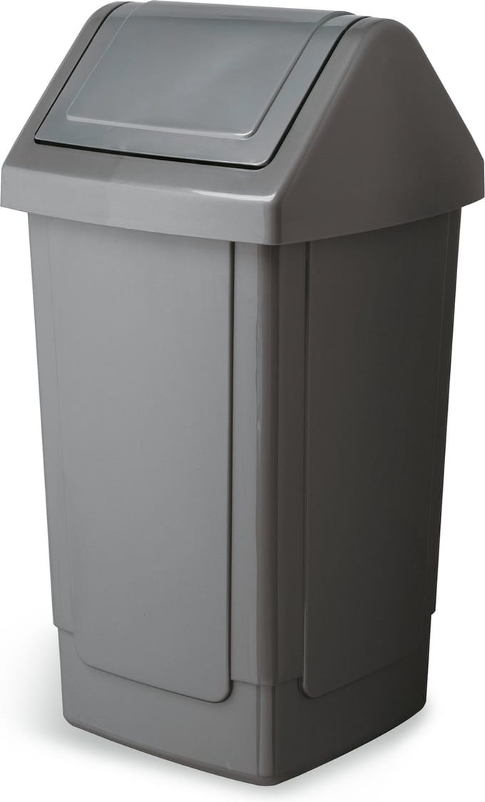 Afvalbak Swing Top - Prullenbak - 40 liter - Grijs