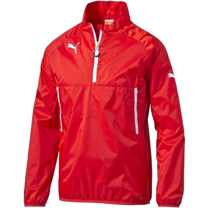 Puma Kinderen Kwart Rits Windjack (Rood)