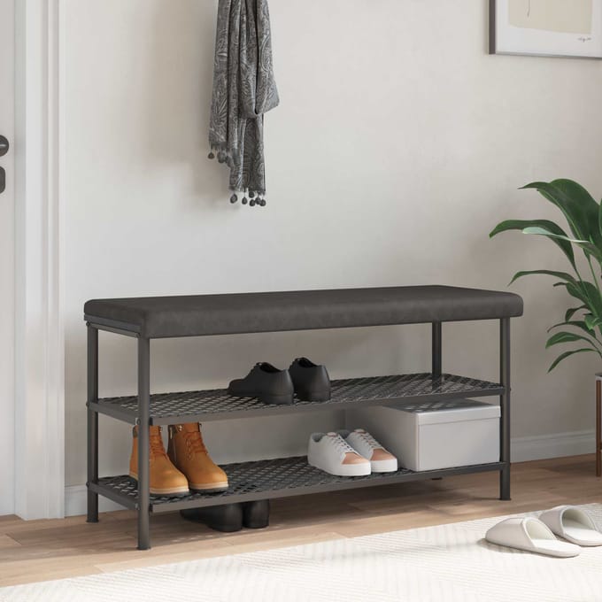 vidaXL - Bankkussen - Kunstleer - Zwart - Diepte - 35 - cm