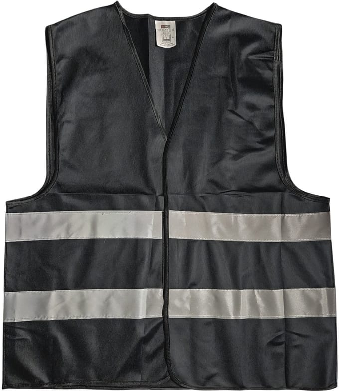 Mexxo Veiligheidshesje zwart - 100% polyester - one size - reflecterend