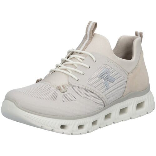 Rieker Dames Slippers Sneaker Vegan MemoSoft Elastisch M6078-60 Beige