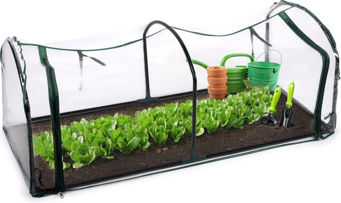 Kinzo Garden Broeikas - Tunnelkas - met Rits - Staal - 130x60x50cm