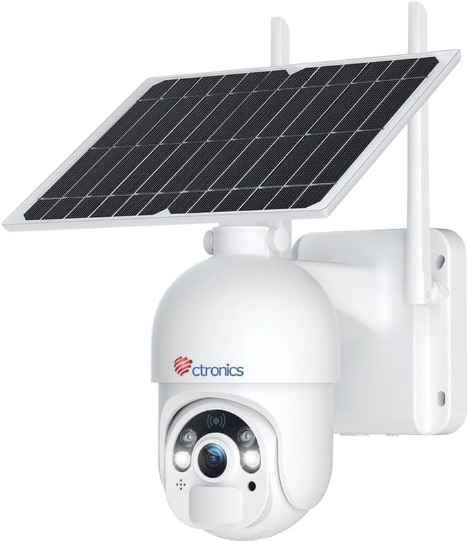 4MP Draadloze Bewakingscamera met Zonne-energie en Nachtzicht