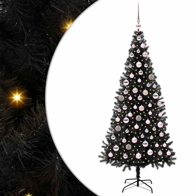 vidaXL - Kerstboom - Zwart - 180 - cm - PVC