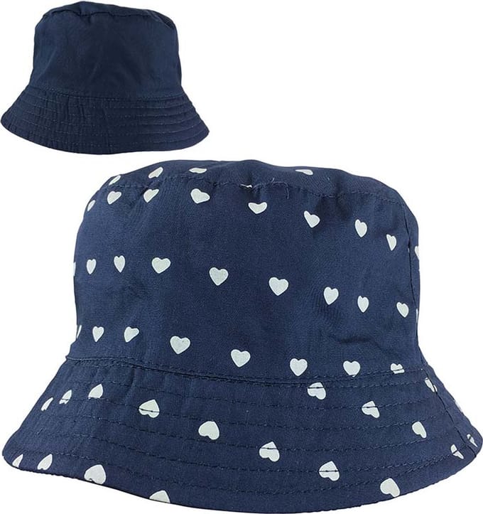 Baby hat reversible hearts