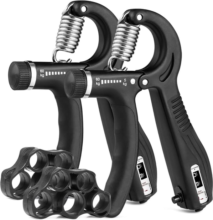 Onderarmtrainer voor griptraining - 5-60 kg - Handtrainer voor boulderen en handkrachtontwikkeling