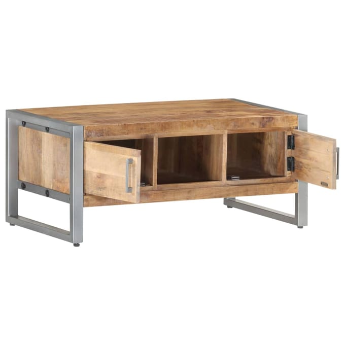vidaXL - Salontafel - 95x50x40 - cm - ruw - mangohout