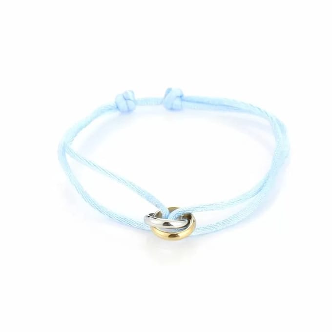 Bijoutheek Armband (Sieraad) Twee Rondjes Blauw