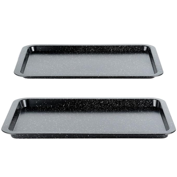Bakplaat Graniet 38x26,5 / 43x29 cm 2 stuks - voor Bakken - voor De Oven