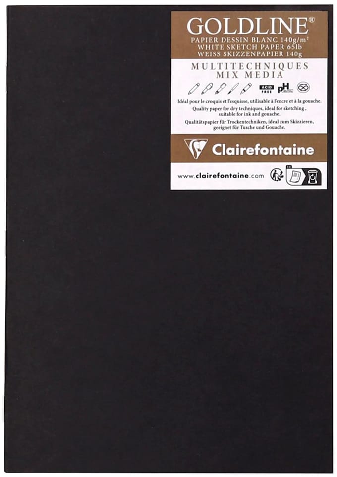 Clairefontaine schetsboek GOLDLINE A4 zwart