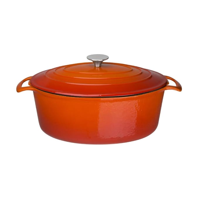 Ovale Braadpan - 6 Liter - Oranje - Vogue GH312 - Horeca & Professioneel