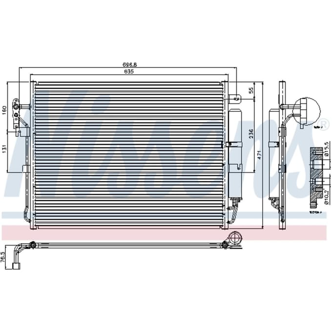 Condensator, airconditioning NISSENS 94962