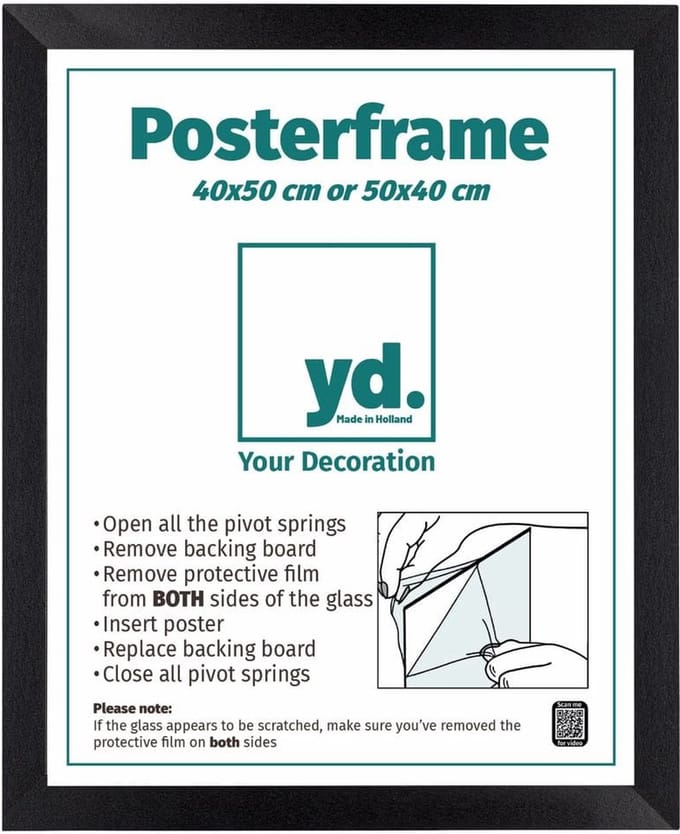 Your Decoration - Posterlijst 40x50 cm - MDF - Zwart Mat - Parma