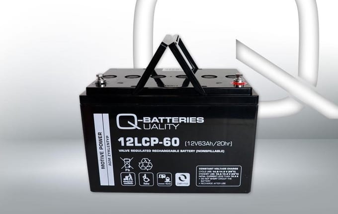 Q-Batteries 12LCP-60 LCP 12V 63Ah AGM