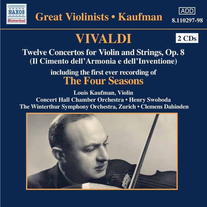 Louis Kaufman - Vivaldi: Concertos Op.8 (Incl. Four Seasons) (2 CD)