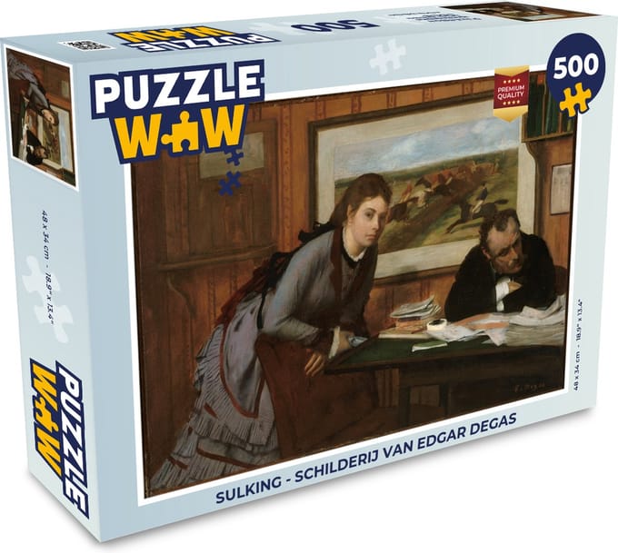 Puzzel Sulking - Schilderij van Edgar Degas - Legpuzzel - Puzzel 500 stukjes