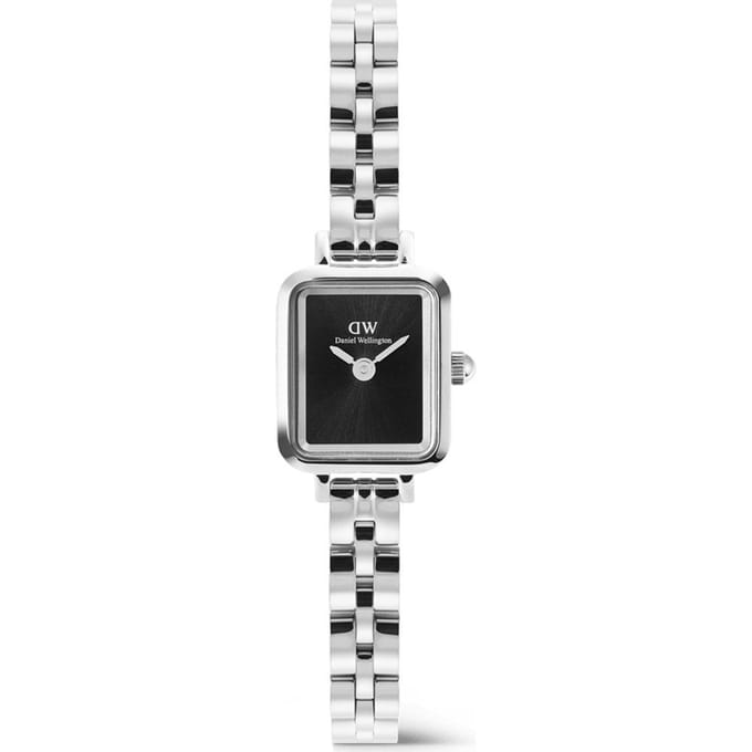 Daniel Wellington DW Watch Quadro Mini Arch 3-link Onyx Sunray Silver 15.4X18.2mm
