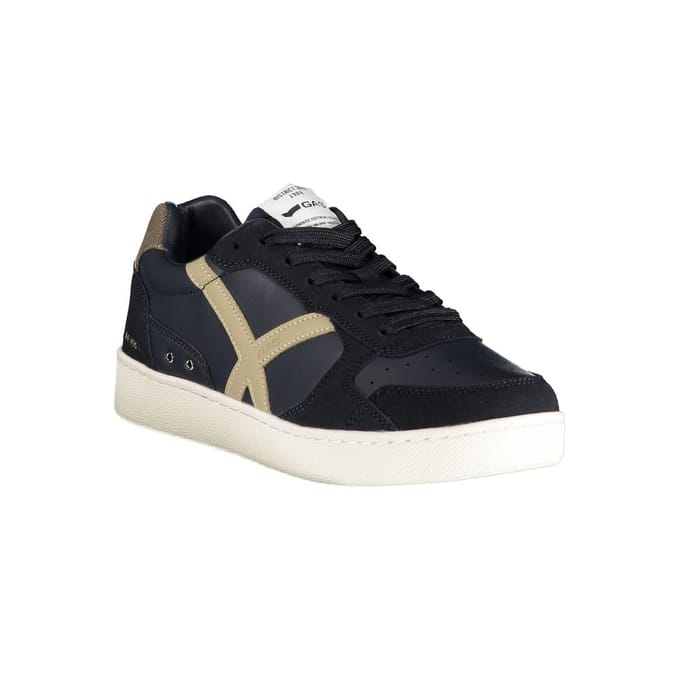 Gas Blauw Polyurethaan Heren Sneakers