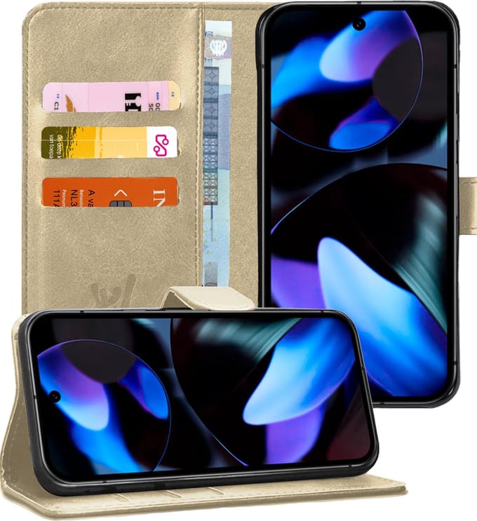 Hoesje geschikt voor Google Pixel 9 / 10 - Portemonnee Book Case Goud