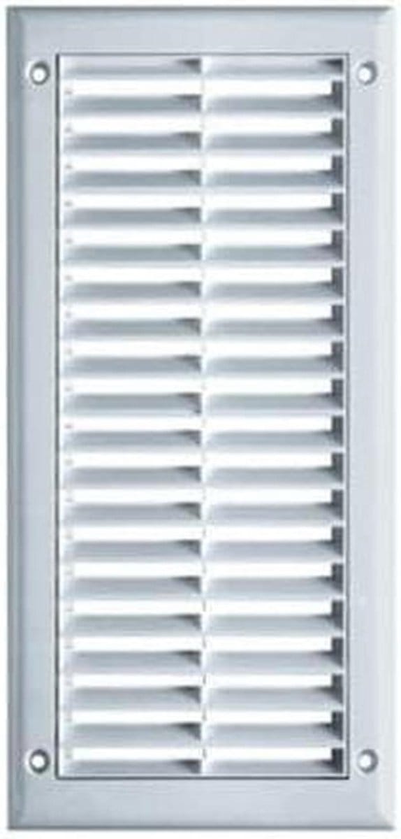 Ventilatierooster Wit - Afdekrooster Ventilatie - Ventilatie Afdekken - Met Vliegengaas - 150 x 310 mm - Wit