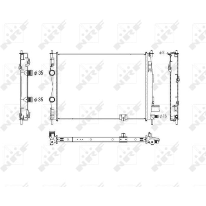 Radiator, motorkoeling NRF 53756