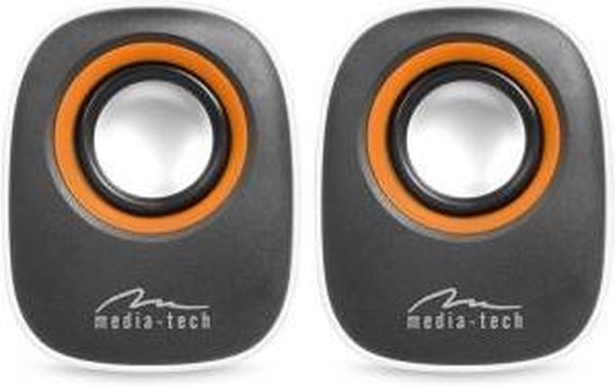 Stereo speakers via USB poort, 6W RMS, wit