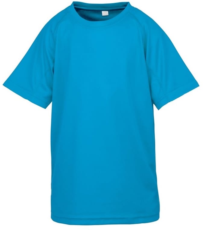 Spiro Childrens Boys Performance Aircool T-Shirt (Oceaan Blauw)