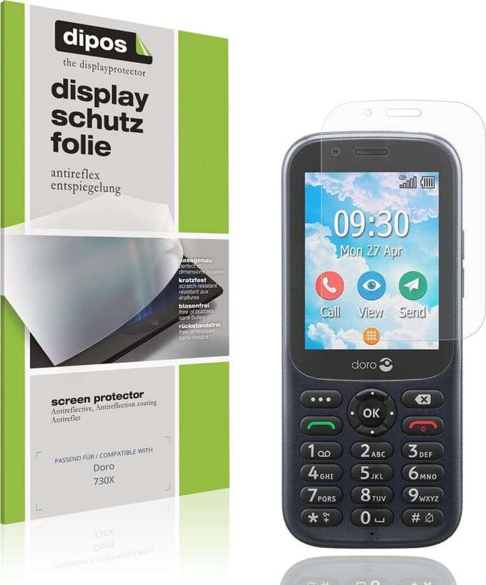 dipos – 4x Matte Beschermfolie geschikt voor Doro 730X | Krasbestendige & antireflecterende Screenprotector Ultra-Thin