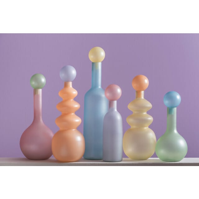 Present Time - Vaas Alegre Botellin Large - Soft blue & soft yellow