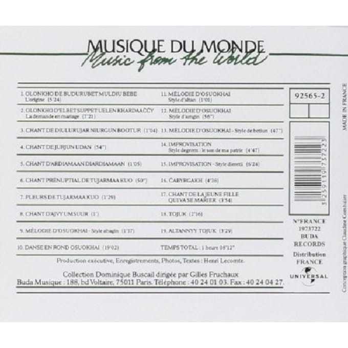 Various Artists - Yakoutie: Épopées Et Improvisations (Sibérie 2) (CD)
