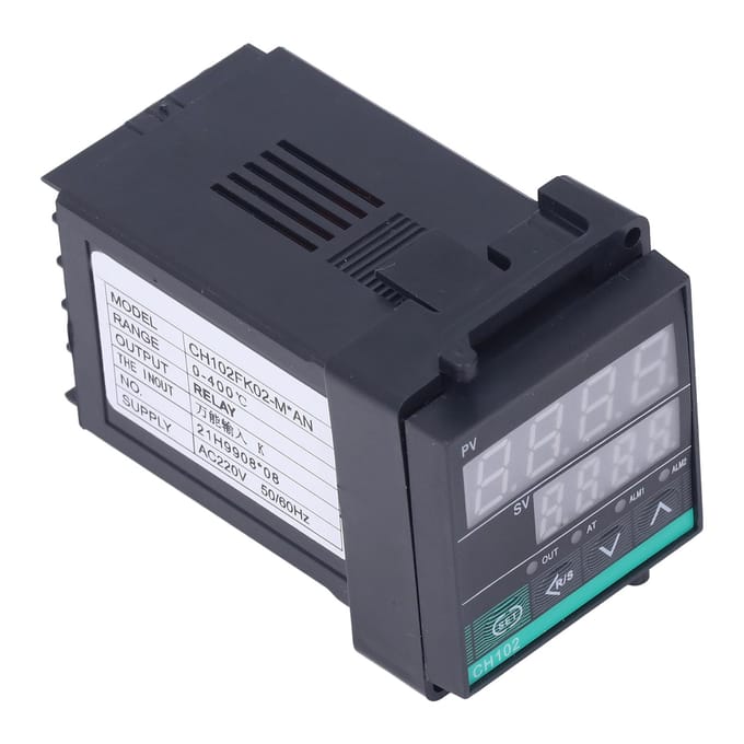 Thermostat numérique intelligent PID, régulateur de température, type K, CH102FK02MxAN, 220 V CA black