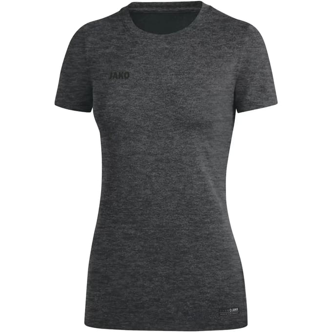 Jako Premium Basics T-Shirt Dames - Antraciet Gemeleerd | Maat: 34