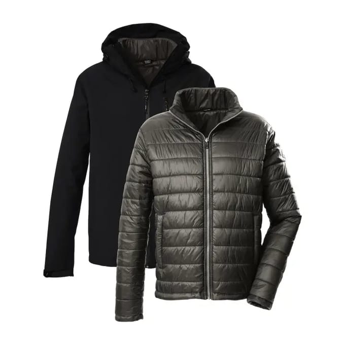 Killtec heren winterjas - functioneel - 3 in 1 - 43492 - zwart - maat 3XL