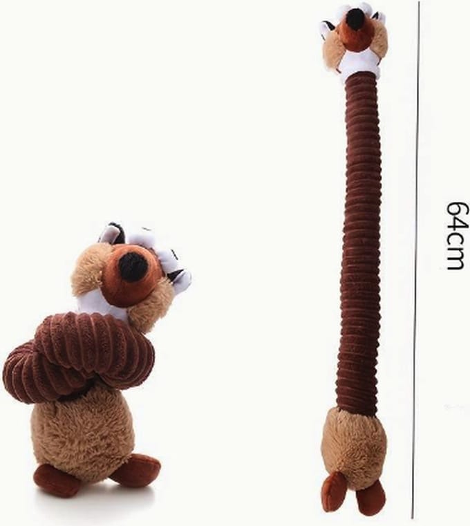Maak speeltijd leuke met onze Langnek dieren met piep - Vos