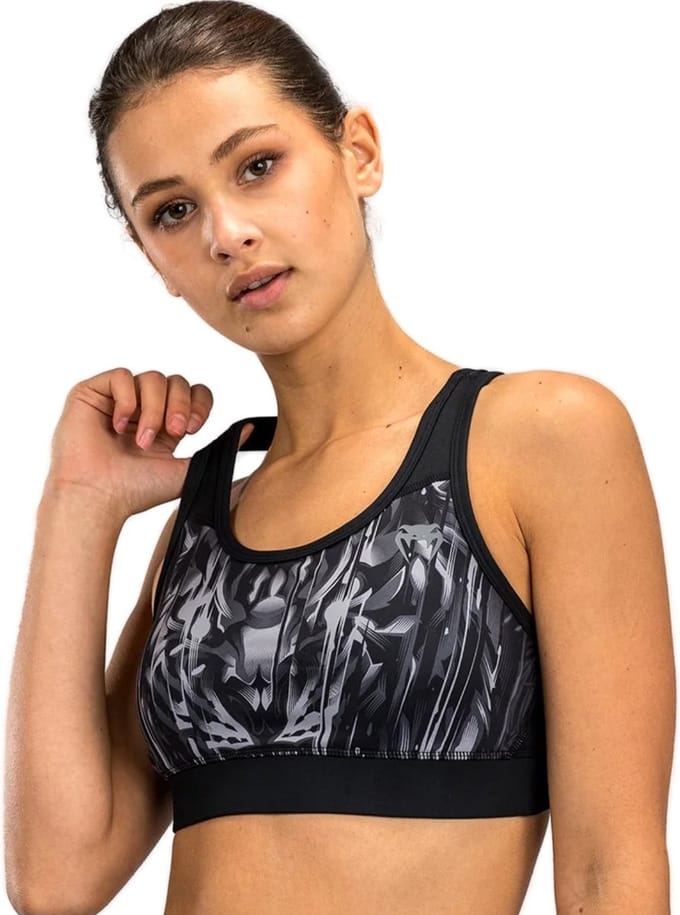 Venum Tiger Dames Sportbeha Zwart Zilver - M