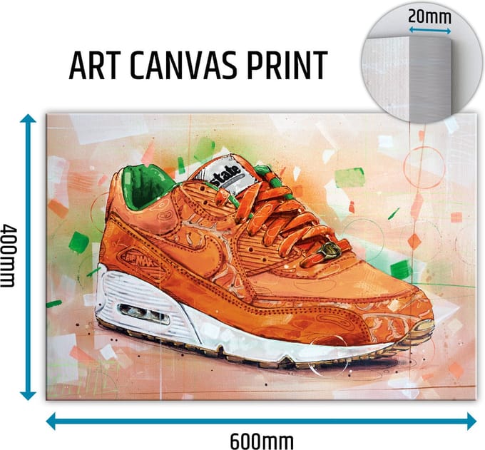 Sneaker canvas Homegrown state magazine 60x40 cm