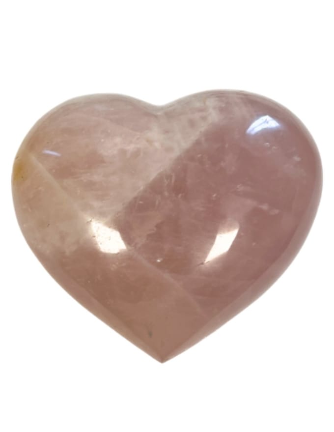 Roze kwarts edelsteen hart 600-700 gram