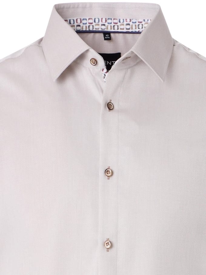 Beige Venti Overhemd Kent Boord Modern Fit Katoen - XL