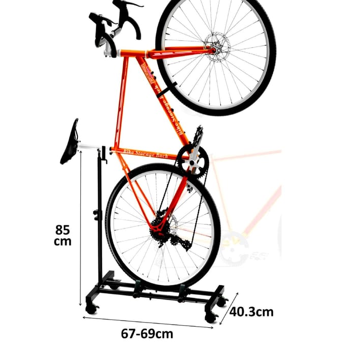Verticale Fietsstandaard Vrijstaande Binnen Fietsopslagrek Rechtopstaande Fiets Vloerstandaard Fiets Houder Verstelbare Hoogte voor Garage black