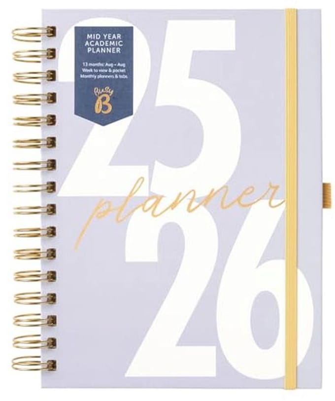 A5 Academisch Planner 2025 - Lavendel Journal met Maand- en Weekoverzichten