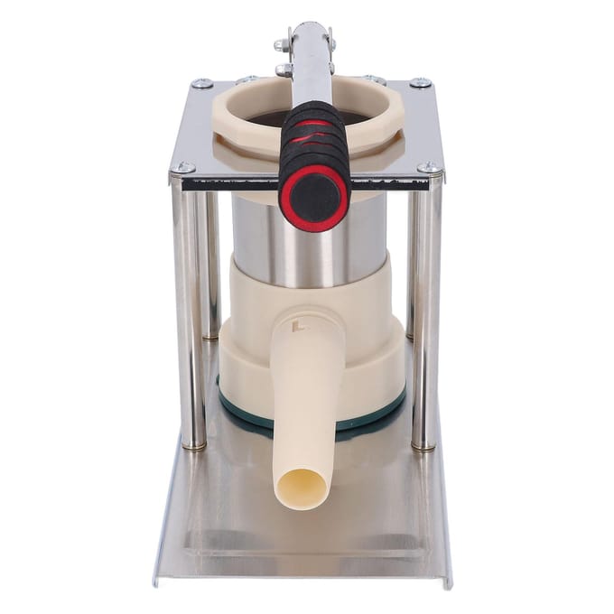 Worstvuller Aluminiumlegering Verticaal Handmatig Zelfgemaakte Worstmaker Vulmachine met 4 L(for 6.5-9kg) white