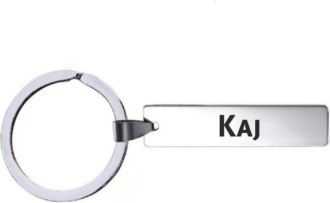 Sleutelhanger Met Naam - Kaj - RVS