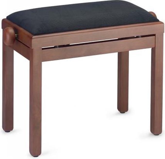 Stagg PB39 Piano Bench Mahogany Matt Black Velvet Top