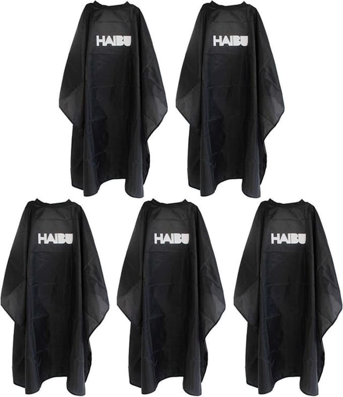 Haibu Essentials Kapmantel met Haaksluiting - Zwart - 5 stuks