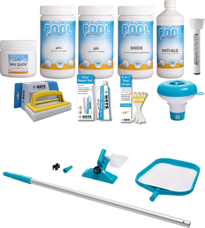 WAYS - Zwembad Onderhoud - Pakket Small Deluxe & Onderhoudsset