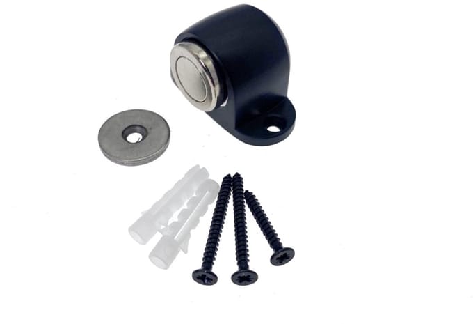 Magnetische deurstopper – zwart – RVS 304