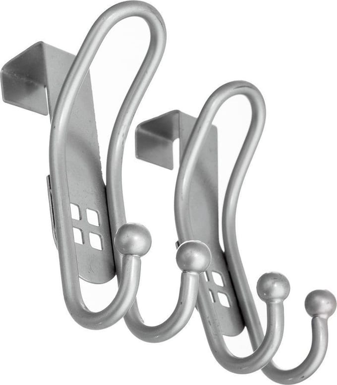 Deurhaak Edelstaal Dubbele 2 stuks - Ophanghaak - Deurhanger - Deurkapstok