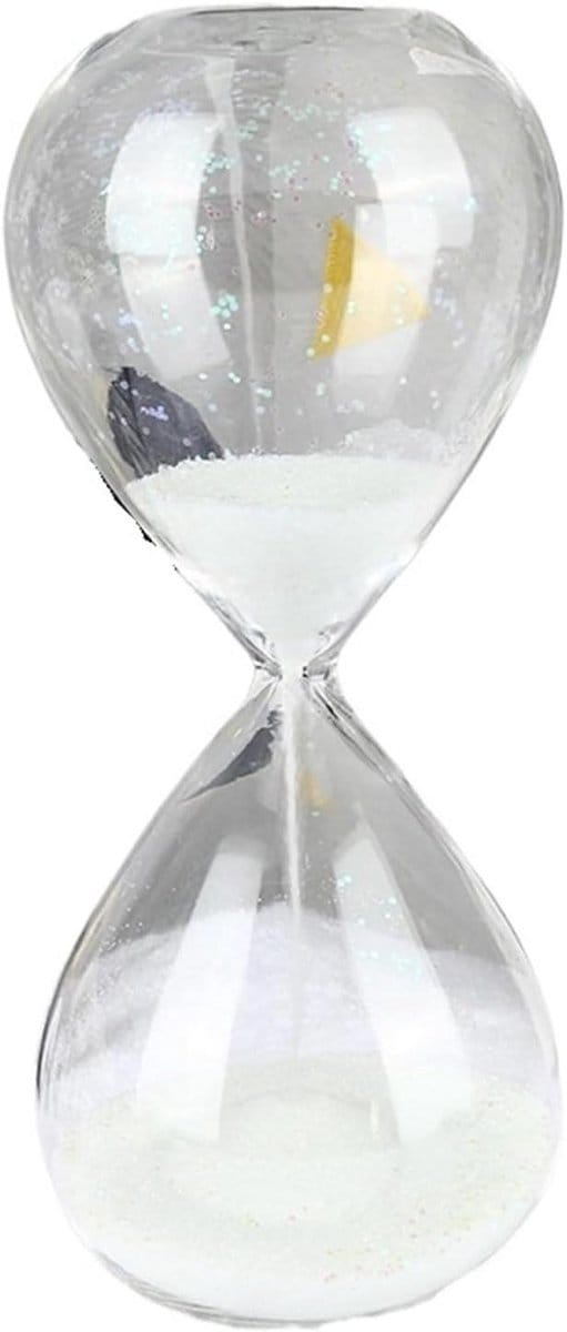 Zandloper Timer - Zandloper Klok - Tijdmanagement Hulpmiddel - Visuele Tijdweergave - 83x20cm - Wit