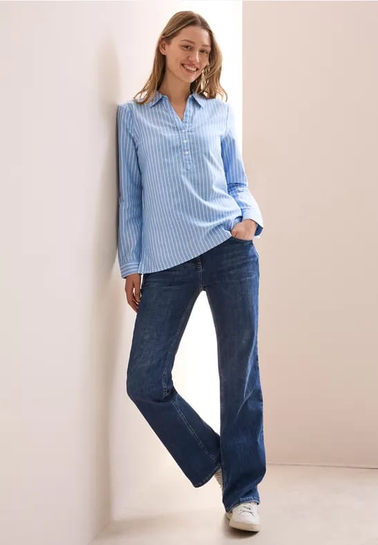 Gestreepte Oxford blouse